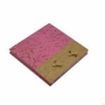 Handcrafted Thai Saa Paper Journal with 3D Elephant Design & Wooden Pencil – Eco-Friendly Travel Notebook (15×15 cm) 4