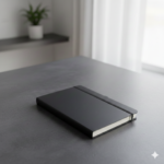 Classic Black Hardcover Notebook – Timeless Journal with Elastic Closure 3