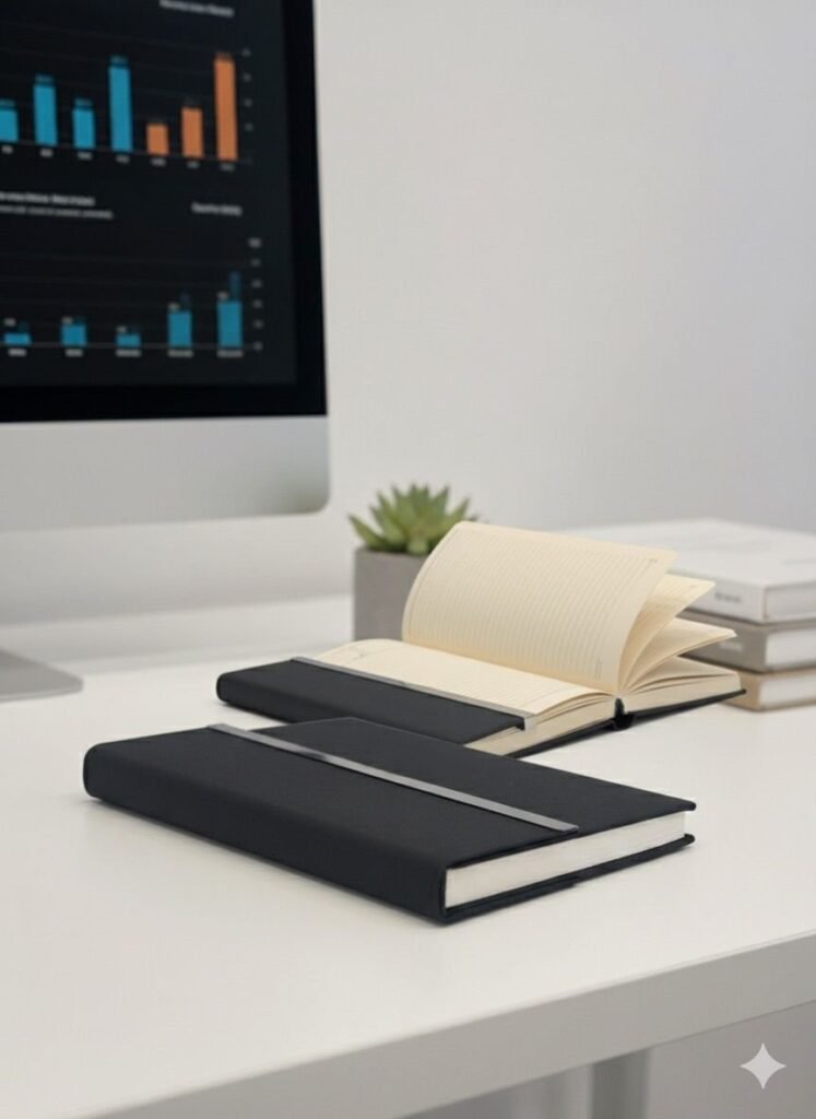 Premium A5 Leather Notebook – Sleek  Journal with Smooth Pages for Office, School & Travel