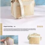 Elegant Insulated Lunch Bag – Premium Linen & Cane Design | Eco-Friendly,  Zipper Closure, Front Pocket – Ideal for Work, School & Travel 1